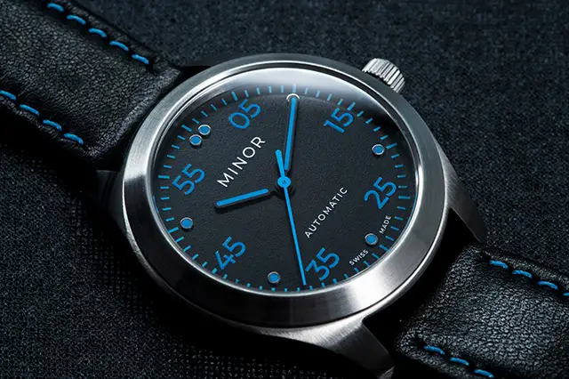 Reloj Automático Swiss Made Minor Heritage Black & Blue - minorwatches.com